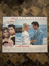 John Travolta and Olivia Newton-John 20th Anniversary Signed Lobby Card PSA /DNA