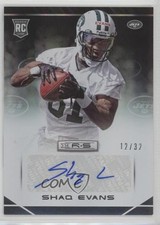 2014 Panini Rookies & Stars 12/32 Shaquelle Evans Shaq #182 Auto 0a3
