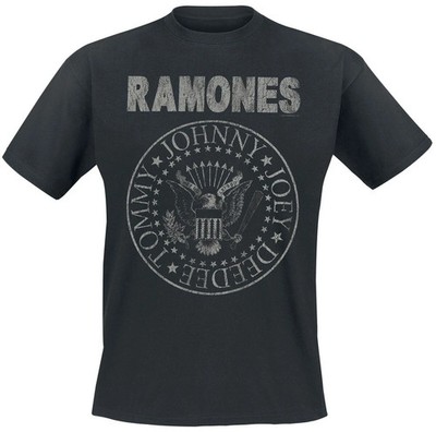Ramones T-Shirt Herren Hey Ho Let's Go - Vintage schwarz Band-Merch, Bands