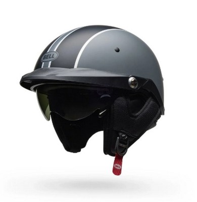 bell half motorcycle helmets Rogue Helmet (Matte Black down internal shield in Dark Smoke that provides on the fly protection from the sun Bell Pit Boss Helmet -