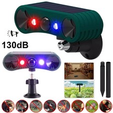 Solar Outdoor Motion Sensor Alarm 2 130db Ultrasonic Siren Motion Detector Alarm