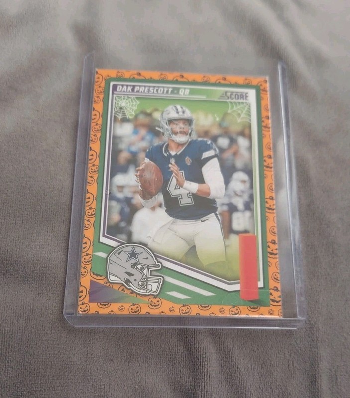 Panini Score Football 2025 Dak Prescott Pumpkin Border Parallel #2 Cowboys