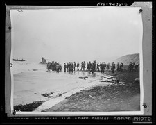 Photo:World War II Beach Landing Soldiers Assault Boat 1940s