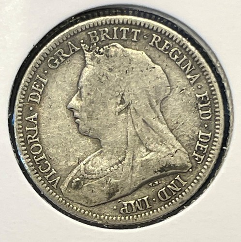 Great Britain 1 Shilling 1893 Victoria Old Head KM#780 .925 Silver aF+ B1806 - Picture 5 of 8