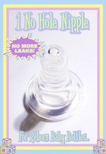 1 Standard Size Universal No Hole Nipple For Reborn/Silicone Baby Doll Bottles 