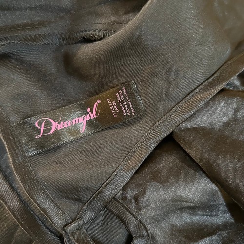 Dreamgirl Cami Top Lingerie Crisscross Back Sleeveless Black Womens Large - Picture 2 of 8