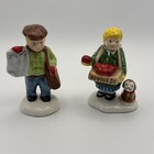 New ListingDept 56 Snow Village Girl Selling Apples And Newsboy 5129-2, Slight Damage Pics
