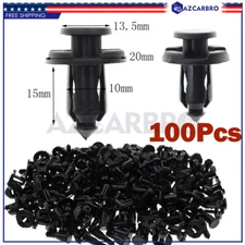 100Pcs 10mm Hole Plastic Fastener Rivet Push Clips Retainer For Bumper Fender