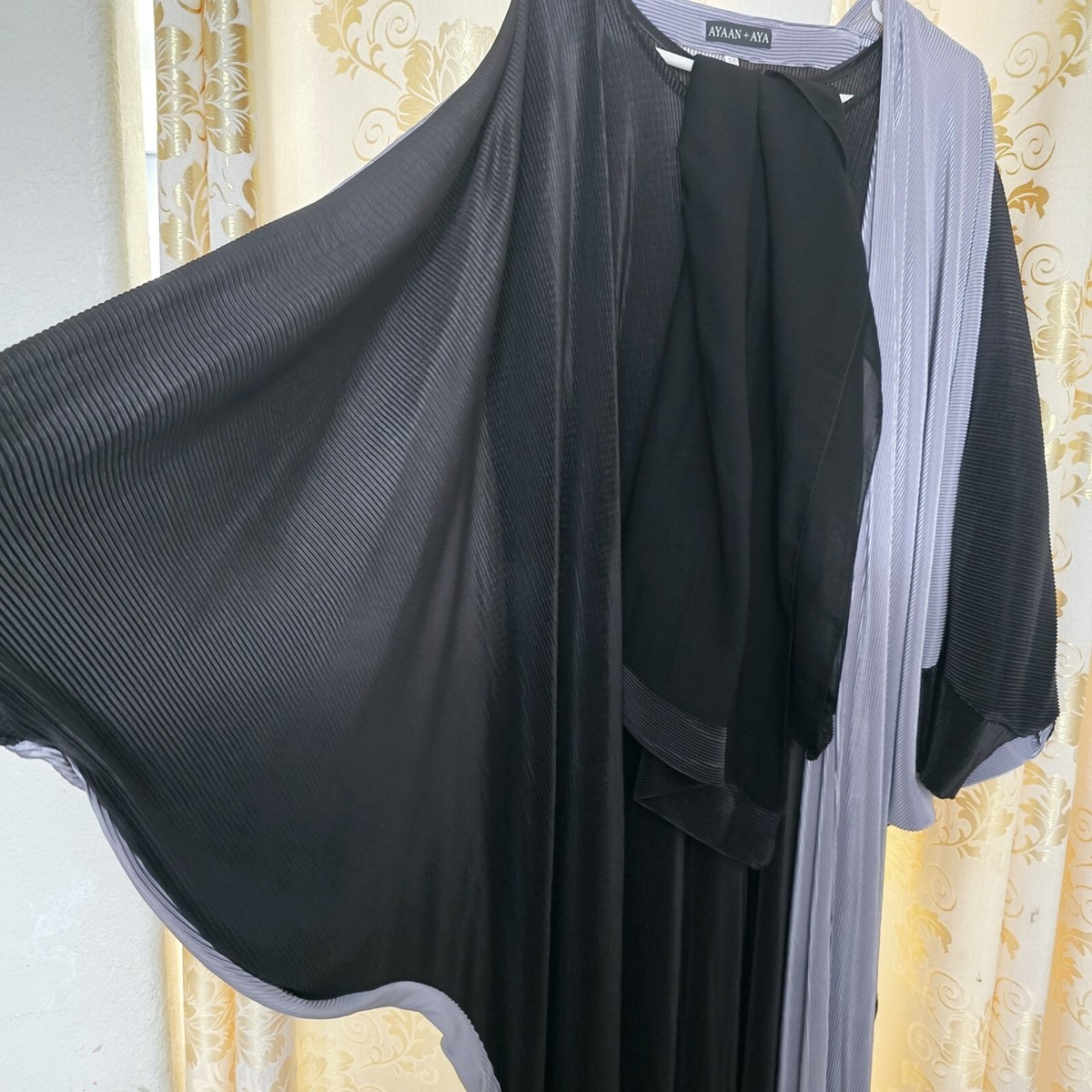 Ayaan Aya Plisse Kaftan Abaya in “Classic Twist