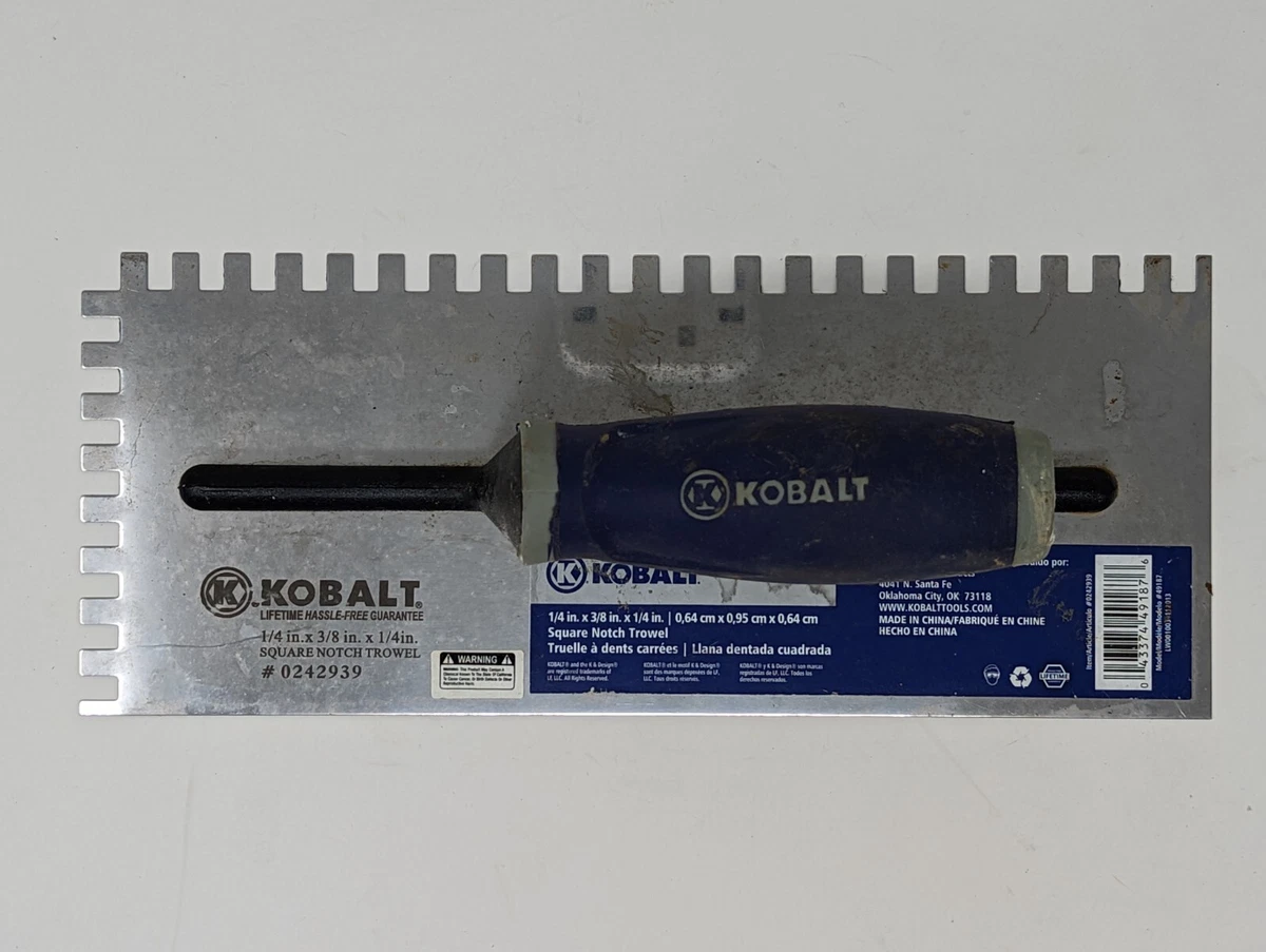 Kobalt 11 in Stainless Steel Square Notch Ceramic Floor Trowel
