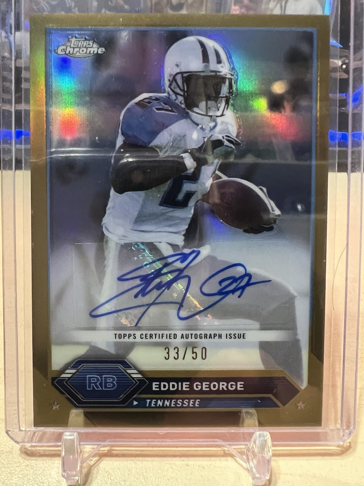 2023 Topps Composite Football Chrome Eddie George Gold Auto /50