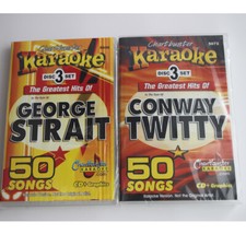 CHARTBUSTER Conway Twitty George Straitt KARAOKE CD G 6 DISC NEW W/ SONG LIST