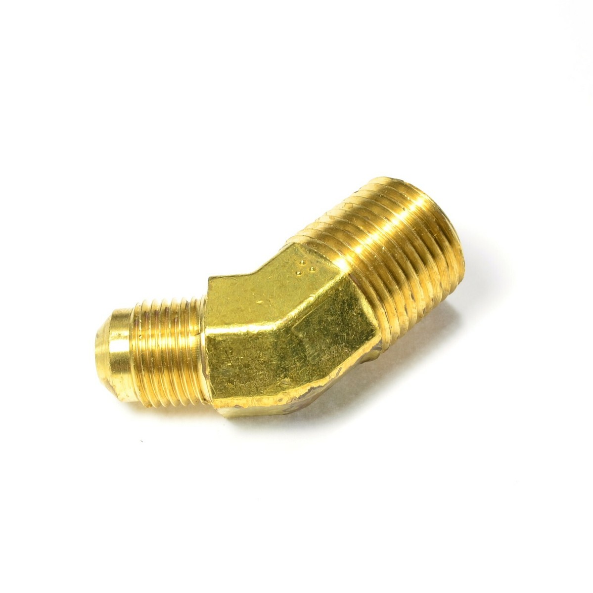 3/8" Male Flare To 1/2" Male NPT Elbow Fitting - 90 Degree, For Propane, Gas, Fuel, Automotive 2 thumbnail image