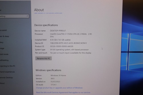 FUJITSU LIFEBOOK U757 LAPTOP 14" I7-7500U 8GB RAM 500GB HDD COMPUTER FOR PARTS - Picture 3 of 12