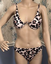 Shein cheetah print two piece bikini, size large, NWOT