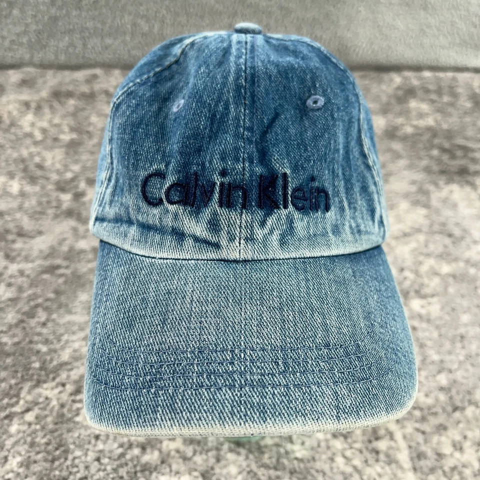 Gorra De Colección Calvin Klein Para Mujer Talla Única Azul Denim Años 90 Y2K Logo Cosido Foto 2 de 4