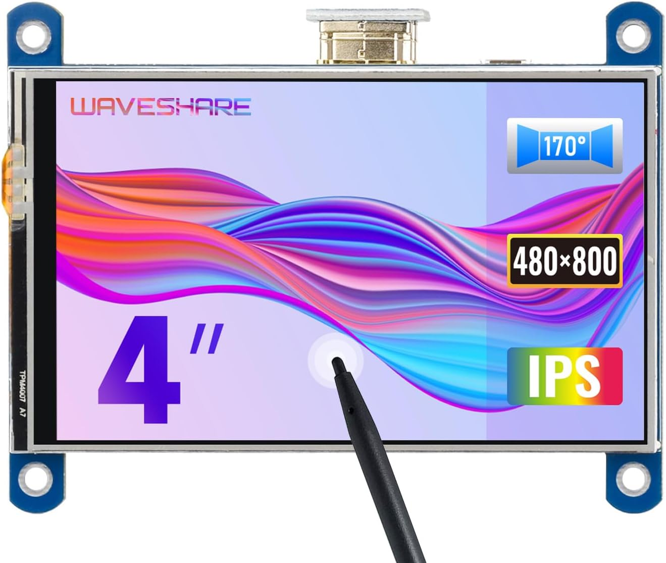 4 Inch HDMI LCD IPS Display 800X480 Resolution Resistive Touch Screen