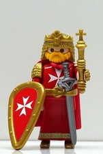 KÖNIG DER MALTESER ROT PLAYMOBIL zu Kreuzritter Crusader Templer Custom - RAR !