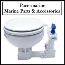 Albin Marine Lock & Release Manual Compact Toilet Wooden Seat Boat 
