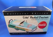 VINTAGE COCA COLA PEDAL CRUISER DIE CAST MODEL CAR BOX FROM 1996 COKE STEERING
