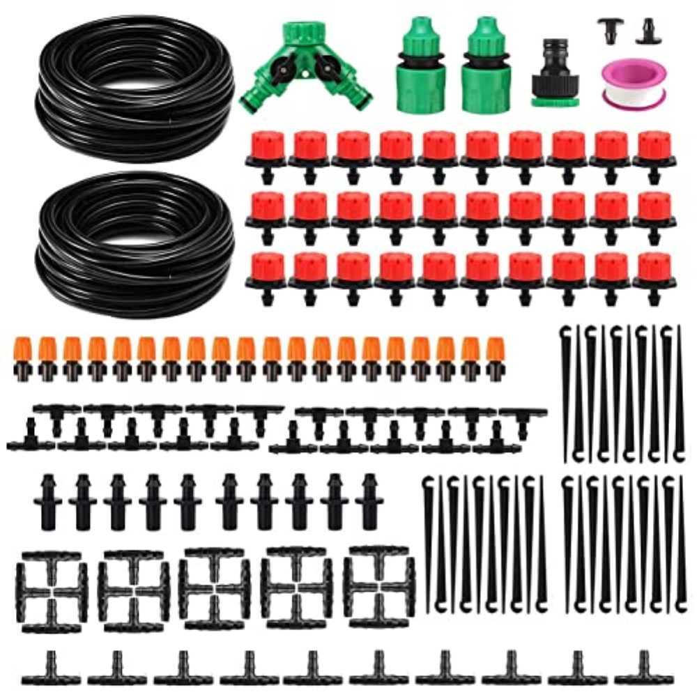 Kit Irrigazione a Goccia 30m Micro Irrigazione per Giardino e Orto