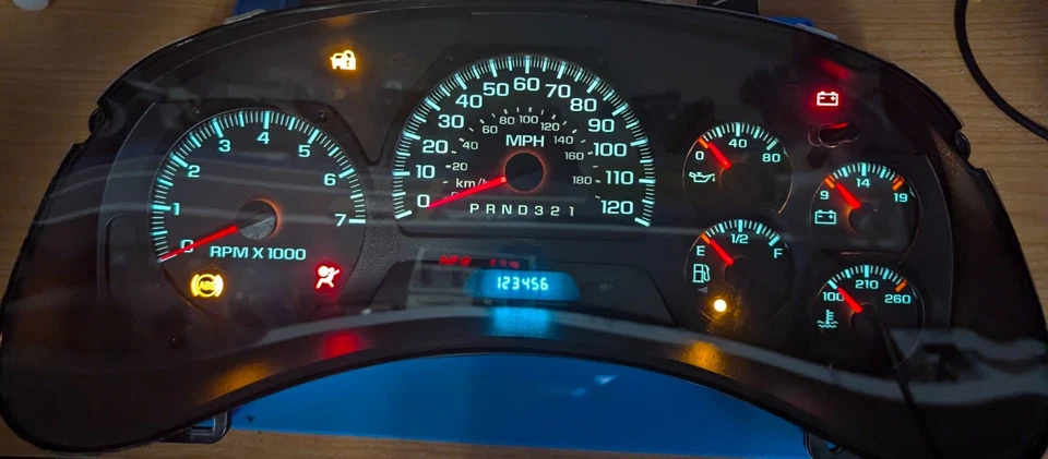 2002-2009 CHEVY TRABLAZER ПРИБОРНОЙ ПАНЕЛИ СПИДОМЕТР REMAN ВОССТАНОВЛЕН БЕЗ DIC - Изображение 2 из 3