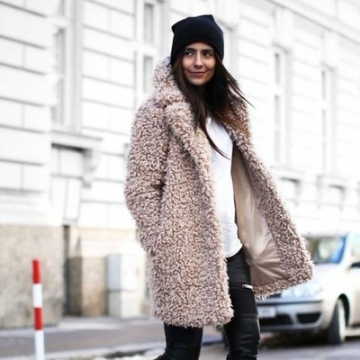 zara trf teddy coat