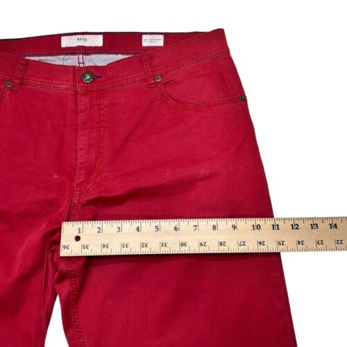 BRAX Pants Men's 36x30 Red Stretch Cooper Fancy Chino Regular Fit Golf - Picture 9 of 14