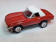 67 CORVETTE CONVERTIBLE RED HO SLOT CAR, NON-MAGNETIC CHASSIS,