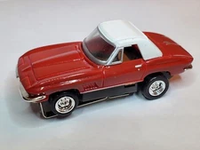 67 CORVETTE CONVERTIBLE RED HO SLOT CAR, NON-MAGNETIC CHASSIS, 