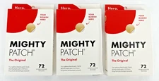 Lot of 3 - 72 count Hero Mighty Patch Original Blemish Treatments -NEW- Free S/H