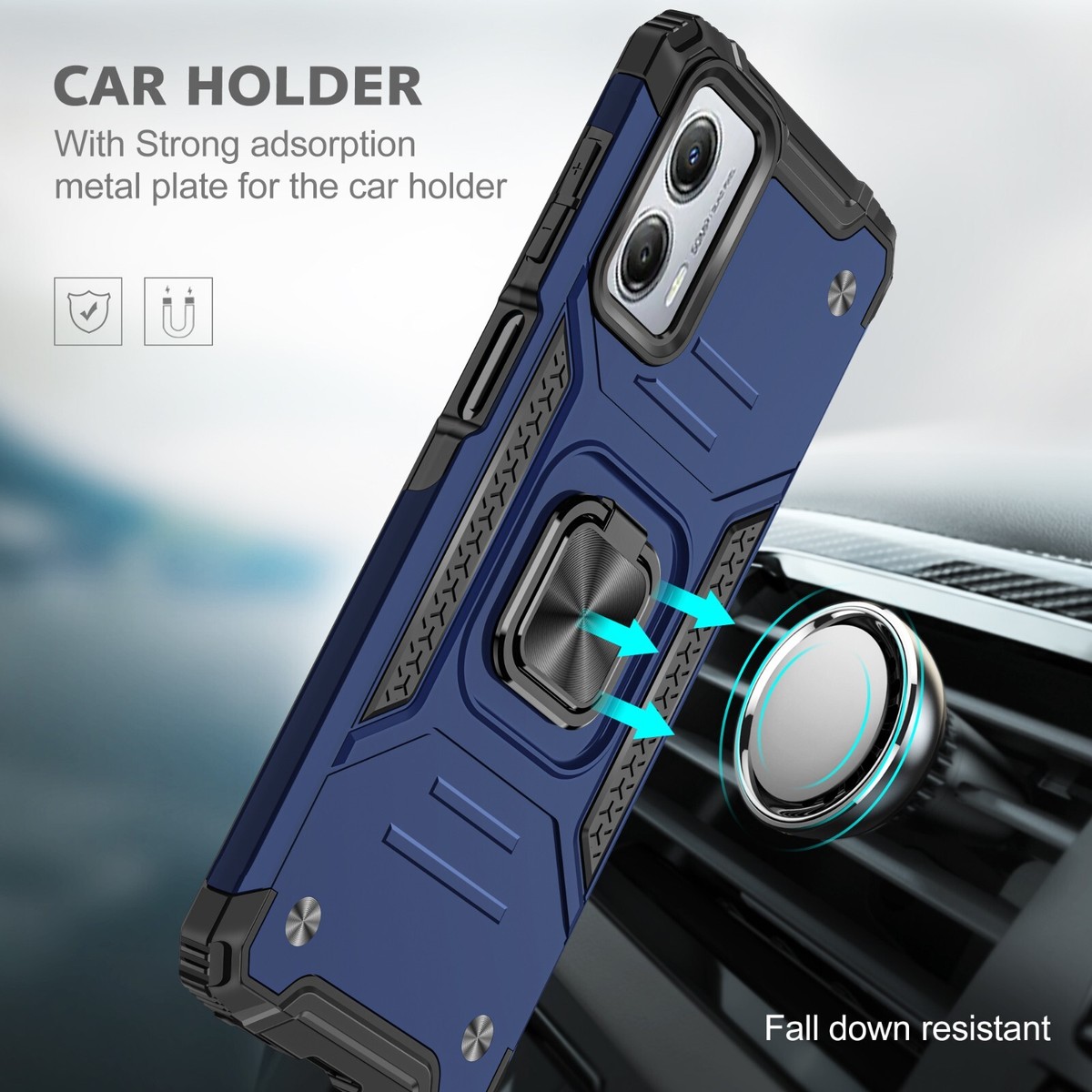 Tope Custodia In Pelle Per Otorola Oto G13 / Oto G23 (6.5" Inches - Foto 2