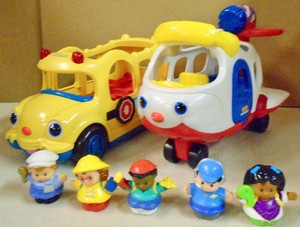 little people plane and bus