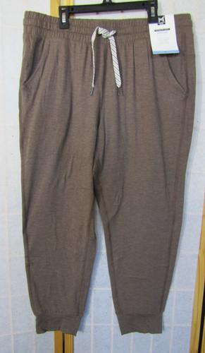 NWT Member's Mark Favorite Soft Jogger Taupe Drawstring Pants Women's Size L