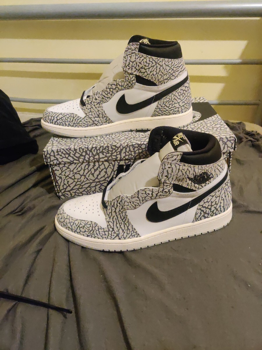 nike air jordan 1 og white cement | eBay