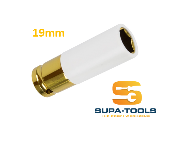 Sunex 19 Mm Extra Dünne Radmuttern-Schutz Steckschlüssel, 1/2 Zoll Antrieb, CR-MO Stahl