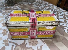scatola di latta BISCOTTI PLASMON vintage COME DA FOTO