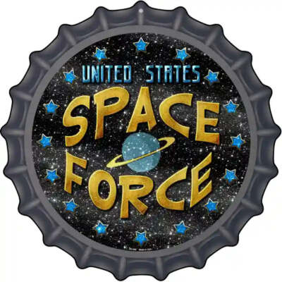 United States Space Force 12'' Bottle Cap Metal Sign