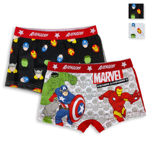 Set 2 Boxer Marvel Avengers ufficiale bambino shorties mutandine intimo 4658 - Picture 1 of 6