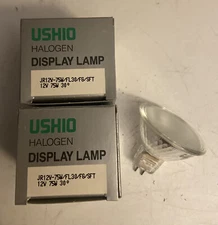(2) Ushio 188181 JR12V-75W/FL30/FG/SFT 12V 75W Light Bulb