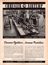 VINTAGE 1945 CHRYSLER AIRTEMP REFRGERATION WWII ERA MILITARY PRINT AD