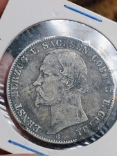 1862 B Saxe-Coburg-Gotha 1 Thaler  German States Silver Coin only 40kminted rare