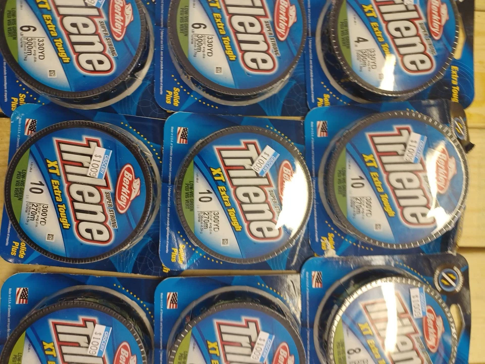 Lote de 10 Berkley Trilene linha de pesca XT 300 330 jardas carretel Lo Vis verde 4 6 8 10 - Imagem 4 de 4