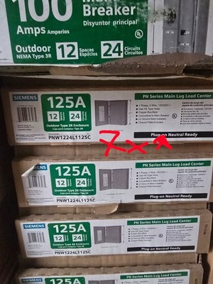 SIEMENS PNW1224L1125C 125A PN Series Main Lug Load Center Outdoor NEMA Type 3R