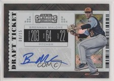 2019 Panini Contenders Draft Picks Diamond Ticket 8/15 Brennan Malone Auto n1u