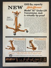 1964 Hein-werner Corp. Model 61 Under-lift Transmission Jack Vintage Print Ad 1964 Hein-werner Corp. Model 61 Under-lift Transmission Jack Vintage Print Ad