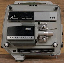 Revere 718 Portable 8mm Film Movie Projector Built In Carry Case