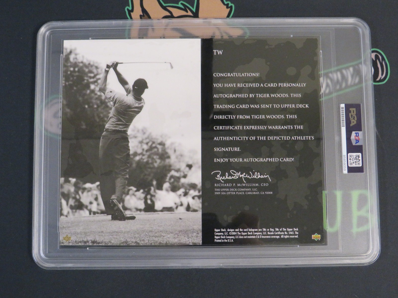 2004 UPPER DECK SP SIGNATURE GOLD PGA TIGER WOODS SIGNED 8X10 PHOTO PSA DD5 view 4