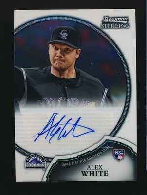 ALEX WHITE   2011 Bowman Sterling Auto #18 Colorado Rockies RC