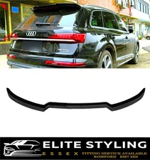 FOR AUDI Q7 S-LINE/SQ7 MK2 REAR ROOF SPOILER WINGS GLOSS BLACK 2016-2024